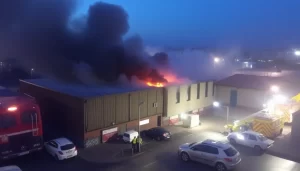 Incendio en nave industrial del Polígono La Red de Alcalá de Guadaíra out-0-183