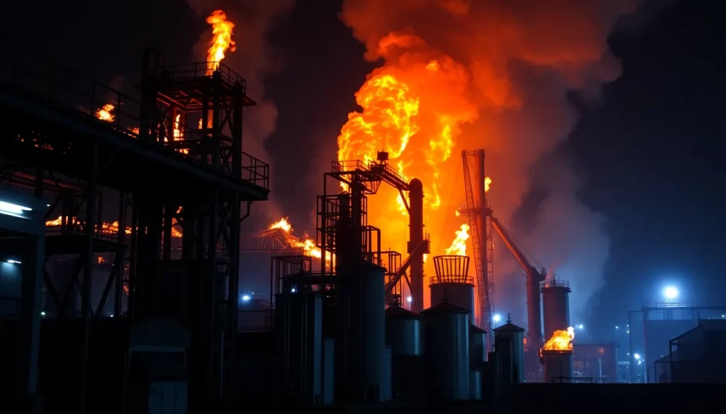 Incendio en fábrica de productos químicos causa atasco en A-92 2 out 0 189