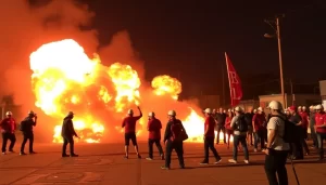 Trabajadores del polígono La Red enfrentan sustos y explosiones out-0-235