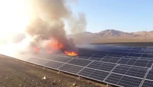 Herido leve en incendio de planta fotovoltaica en Salteras out-0-298