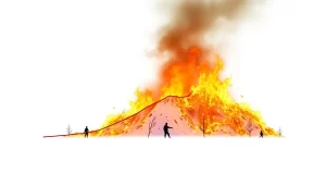 Evolución positiva del incendio de Burguillos con cortafuegos out-0-444